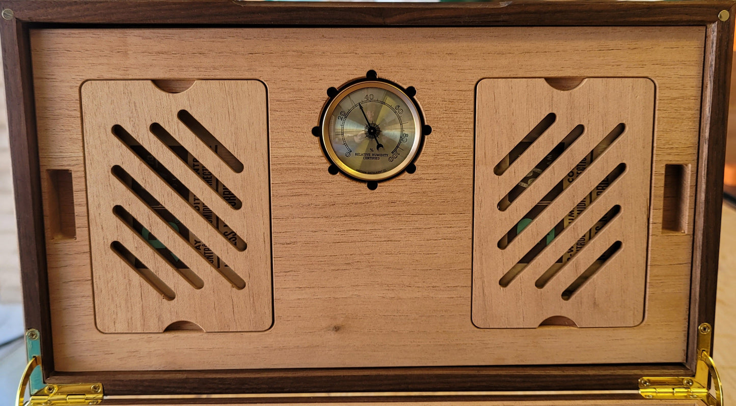 Cigar Humidor - Lacewood with Spanish Cedar Lining - 80 Capacity