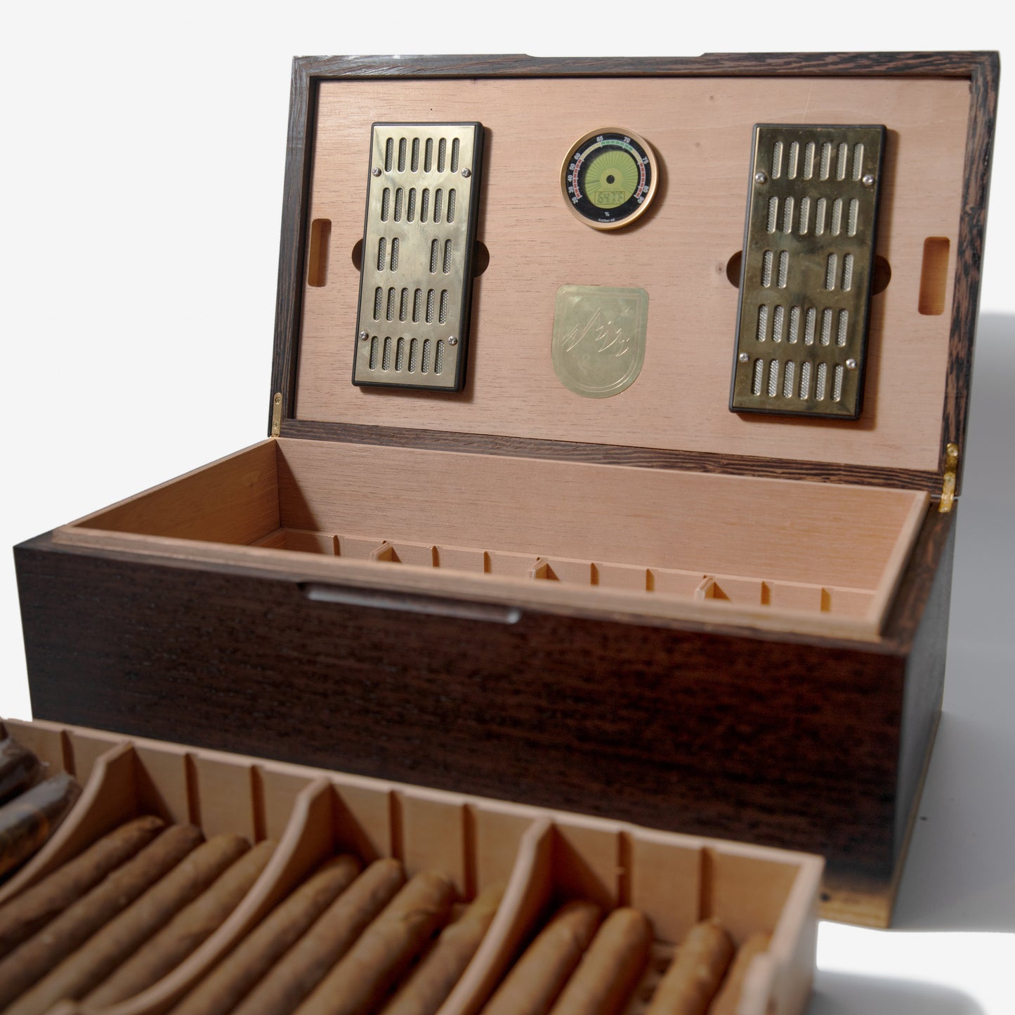 Cigar Humidor - Wenge with Spanish Cedar Lining - 80 Capacity