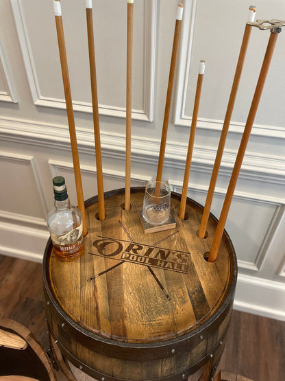 Whiskey Barrel Pool/Billiards Cabinet